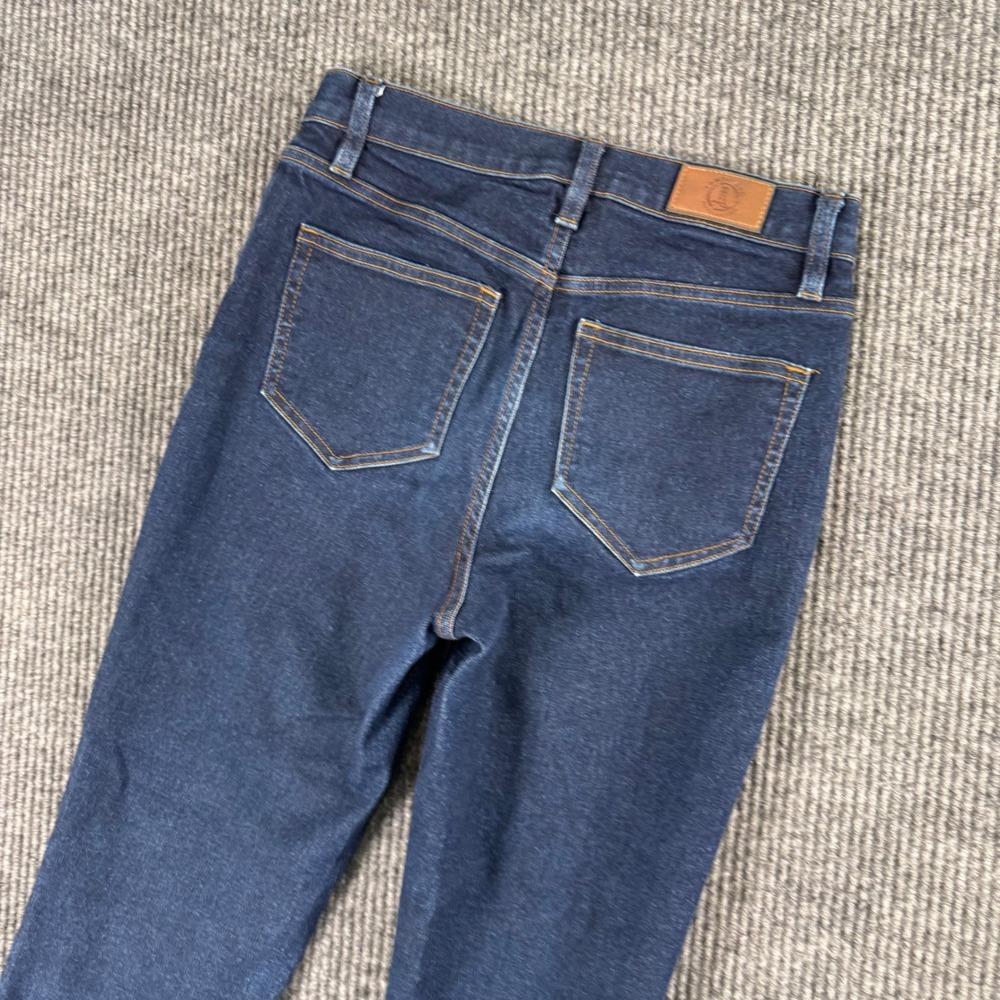 Lands' End Womens 4 Jeans Dark Wash Straight Leg Denim Minimalist Y2K Classic